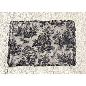 Legacy Home Cream Black Toile French Countryside Cotton Pillow Sham 25” X 17”